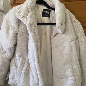 Zara winter faux fur coat